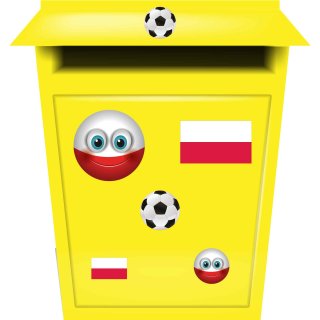 Aufkleberset Polen Flagge Fahne Fußball selbstklebend Sticker Auto Mo, 9,49  €