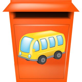 Aufkleber Autobus Omnibus Sticker selbstklebend Autoaufkleber