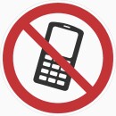 Selbstklebende Aufkleber - Handy verboten - Piktogramm, Schutz vor Lärmbelästigung, Klingeln, laute Gespräche & Strahlen 20 cm 10 Stück