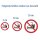 Selbstklebende Aufkleber - Essen und Trinken verboten - Piktogramm, Schutz vor Verschmutzung, Verunreinigung, Gerüche 20 cm 5 Stück