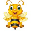 Hochwertiger Autoaufkleber Biene mit Stachel  - Wetterfester Aufkleber für Autos - Auto Sticker Dekorativer Aufkleber für Innen- und Außeneinsatz