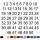 Selbstklebende fortlaufende Klebezahlen Zahlenaufkleber Ziffern Aufkleber Zahlen Klebeziffern wetterfest 1 bis 50 braun 6 cm