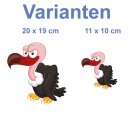 Aufkleber Geier wasserfest Sticker Familie Vogel lächeln Tier Schnabel Kinder Deko Autoaufkleber 11 x 10 cm