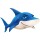 Aufkleber Hai wasserfest Familie Meeresraubtier Aufkleber Fisch Aufkleber lächeln Tier Sticker Meeresbewohner Kinder Deko Autoaufkleber 13 x 8 cm