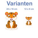 Aufkleber Tiger wasserfest Familie Aufkleber Savanne lächeln Streifen Tier Sticker Dschungel Deko Autoaufkleber