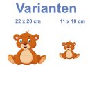 Aufkleber Bär wasserfest Familie Aufkleber Wald lächeln Grizzly Tier Sticker Braunbär Deko Autoaufkleber 22 x 20 cm