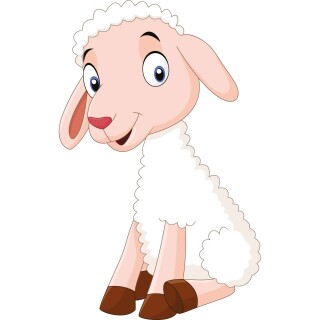 Aufkleber Schaf wasserfest Familie Aufkleber Bauernhof Hirte Wolle weiß Widder Tier Sticker Deko Autoaufkleber 13 x 8 cm