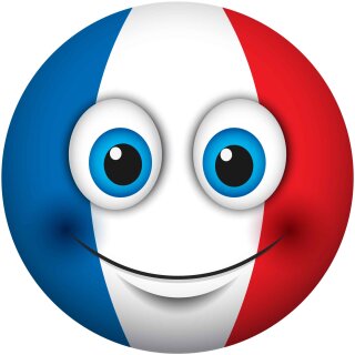 Aufkleber - Frankreich - Sticker wetterfest Autoaufkleber Fußball Wohnmobil Fanartikel Mülltonnenaufkleber Wohnwagen Smile Coole Set Car lustige