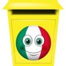 Aufkleber -Italien- Sticker wetterfest Autoaufkleber Fußball Wohnmobil Fanartikel Mülltonnenaufkleber Wohnwagen Smile Coole Set Car 10 x 10 cm