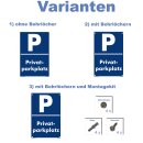 Verbotsschild Parkverbot - Privatparkplatz - Warnhinweis