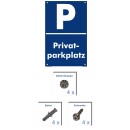 Parkplatzschild - Privatparkplatz - 20 x 30 cm Verbotsschild Parkverbot Parkverbotsschild Verkehrs-Schilder Einfahrt freihalten parken verboten