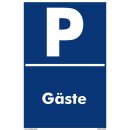 Parkplatzschild - Gäste - 20 x 30 cm Verbotsschild Parkverbot Parkverbotsschild Verkehrs-Schilder Einfahrt freihalten parken verboten