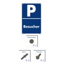 Parkplatzschild - Besucher - 20 x 30 cm Verbotsschild Parkverbot Parkverbotsschild Verkehrs-Schilder Einfahrt freihalten parken verboten