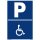 Parkplatzschild - Behindertenparkplatz - 20 x 30 cm Verbotsschild Parkverbot Parkverbotsschild Verkehrs-Schilder Einfahrt freihalten parken verboten