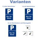 Parkplatzschild - Nur für Gäste - 20 x 30 cm Verbotsschild Parkverbot Parkverbotsschild Verkehrs-Schilder Einfahrt freihalten parken verboten