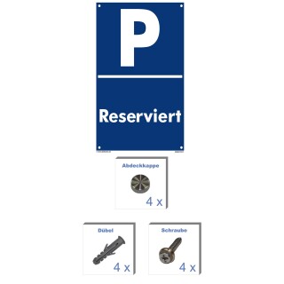 Parkplatzschild - Reserviert - 20 x 30 cm Verbotsschild Parkverbot Parkverbotsschild Verkehrs-Schilder Einfahrt freihalten parken verboten