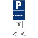 Parkplatzschild - Reserviert - 20 x 30 cm Verbotsschild Parkverbot Parkverbotsschild Verkehrs-Schilder Einfahrt freihalten parken verboten