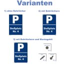 Parkplatzschild - Stellplatz 4 - 20 x 30 cm Verbotsschild Parkverbot Parkverbotsschild Verkehrs-Schilder Einfahrt freihalten parken verboten