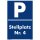 Parkplatzschild - Stellplatz 4 - 20 x 30 cm Verbotsschild Parkverbot Parkverbotsschild Verkehrs-Schilder Einfahrt freihalten parken verboten