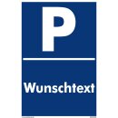 Parkplatzschild - Wunschtext - 20 x 30 cm Verbotsschild...