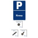 Parkplatzschild - Firma - 20 x 30 cm Verbotsschild Parkverbot Parkverbotsschild Verkehrs-Schilder Einfahrt freihalten parken verboten