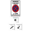 Parkplatzschild - Parken vor der Garage verboten! - 20 x 30 cm Verbotsschild Parkverbot Parkverbotsschild Verkehrs-Schilder Einfahrt freihalten parken verboten