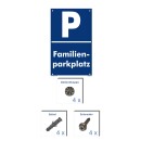 Parkplatzschild - Familienparkplatz - 20 x 30 cm Verbotsschild Parkverbot Parkverbotsschild Verkehrs-Schilder Einfahrt freihalten parken verboten