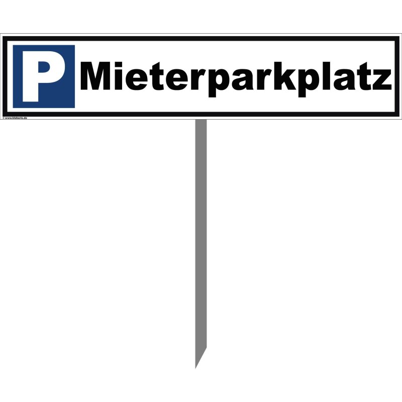 Parkplatzschild VERMIETET von  - Onlineshop für