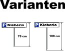 Parkplatzschild - Nur für Kunden - 52 x 11 cm mit Einschlagpfosten Verbotsschild Parkverbot Parkverbotsschild Einfahrt freihalten parken verboten