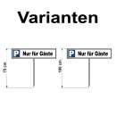 Parkplatzschild - Nur für Gäste - 52 x 11 cm...