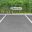 Parkplatzschild - Reserviert - 52 x 11 cm mit Einschlagpfosten Verbotsschild Parkverbot Parkverbotsschild Einfahrt freihalten parken verboten