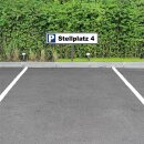 Parkplatzschild - Stellplatz 4 - 52 x 11 cm mit Einschlagpfosten Verbotsschild Parkverbot Parkverbotsschild Einfahrt freihalten parken verboten