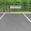 Parkplatzschild - Privatparkplatz - 52 x 11 cm mit Einschlagpfosten Verbotsschild Parkverbot Parkverbotsschild Einfahrt freihalten parken verboten