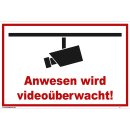 Schild Videoüberwachung  - Anwesen -  Warnschild...