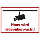 Schild Videoüberwachung  - Haus -  Warnschild...