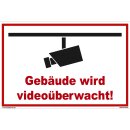 Schild Videoüberwachung  - Gebäude -...