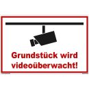 Schild Videoüberwachung  - Grundstück -...