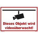 Schild Videoüberwachung  - Objekt -  Warnschild...