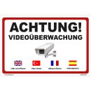 Schild Videoüberwachung  - Achtung!...