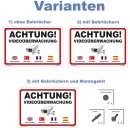 Schild Videoüberwachung  - Achtung!...