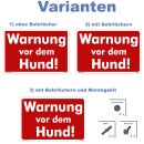 Hundewarnschilder - Warnung vor dem Hund! - Warnung vor...