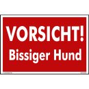 Hundewarnschilder - Vorsicht! Bissiger Hund - Warnung vor...