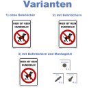 Hundewarnschilder - Hier ist kein Hundeklo! - Warnung vor...