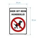 Hundewarnschilder - Hier ist kein Hundeklo! - Warnung vor dem Hund Schild Warnhinweis 20 x 30 cm