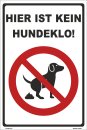 Hundewarnschilder - Hier ist kein Hundeklo! - Warnung vor...