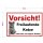 Kleberio® Katzenschild Kunststoff - Vorsicht Freilaufende Katze! Betreten auf eigene Gefahr! -  30 x 20 cm Warnschild