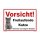 Kleberio® Katzenschild Kunststoff - Vorsicht Freilaufende Katze! Betreten auf eigene Gefahr! -  30 x 20 cm Warnschild Katze