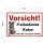 Kleberio® Katzenschild Kunststoff - Vorsicht Freilaufende Katze! Betreten auf eigene Gefahr! -  30 x 20 cm Warnschild Katze