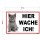 Kleberio® Katzenschild Kunststoff - Hier wache ich! -  30 x 20cm mit Bohrlöcher Warnschild Katze Vorsicht Katze Gartendeko Katze Gartenschilder